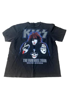 Vintage Kiss Shirt Mens Small Black Farewell Tour Legends Never Die 1973-2000 - Picture 1 of 6