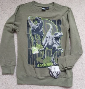 Jurassic World Crewneck Fleece Sweatshirt Boy's Size Large NWT - Picture 1 of 5