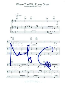 Partituras autografiadas firmadas por Nick Cave Where the Wild Roses Grow - Kylie Minogue - Imagen 1 de 2