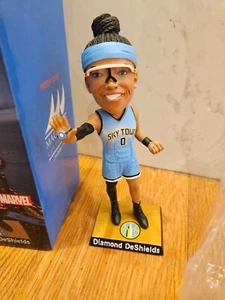 WNBA Chicago Sky Basketball Marvel Ironheart DIAMOND DeSHIELDS Bobblehead - Picture 1 of 7