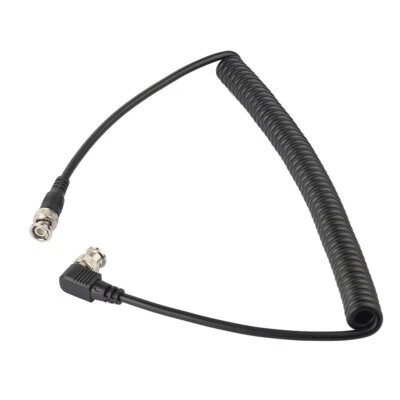 6G HD-SDI BNC Male to Plug Coiled Spring Video Cable SONY RED ARRI Teradek 75Ohm - Image 1 of 4