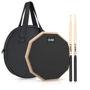 12 Inch Silent Drum Pad,Dumb Drum Beginner Rubber Practice Pad,with 5A Drum S... - Picture 1 of 7