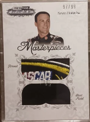 2012 Press Pass Kevin Harvick NASCAR Race Used Firesuit Patch And Sheet Metal  - Image 1 of 4