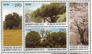 Korea South 2012 "Old Historic Trees of Korea Series (4th)" Block - Picture 1 of 1