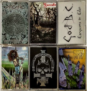 Lot of 6 Vintage Thrash Metal Cassettes - WILD RAGS LABEL - Still Sealed!  - Picture 1 of 7