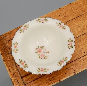 OOAK Jo Parker Porcelain Flower Bowl Artisan Dollhouse Miniature 1:12 - Picture 1 of 10