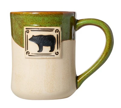 Taza de alfarero estampada artesanal de 16 oz, varios estilos disponibles (oso) Foto 1 de 4