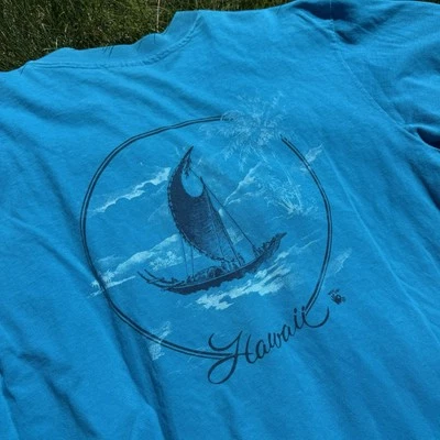 Vintage 80s Hawaii Sail Boat Tshirt Size: XL - Image 1 of 4
