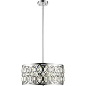 Z-Lite 6010-20CH Dealey 5 Light 19.25 inch Chrome Chandelier Ceiling Light - Picture 1 of 5