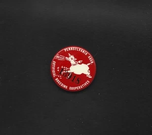 Vintage PA Assn. Künstliche Züchtergenossenschaften Lizenz Pinback Button - Bild 1 von 1