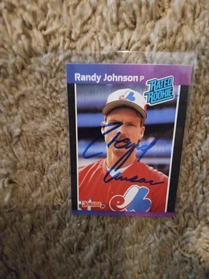 Randy Johnson Autograph  Error Card 1989 Donruss Russ Mint + Authenticated - Image 1 of 4