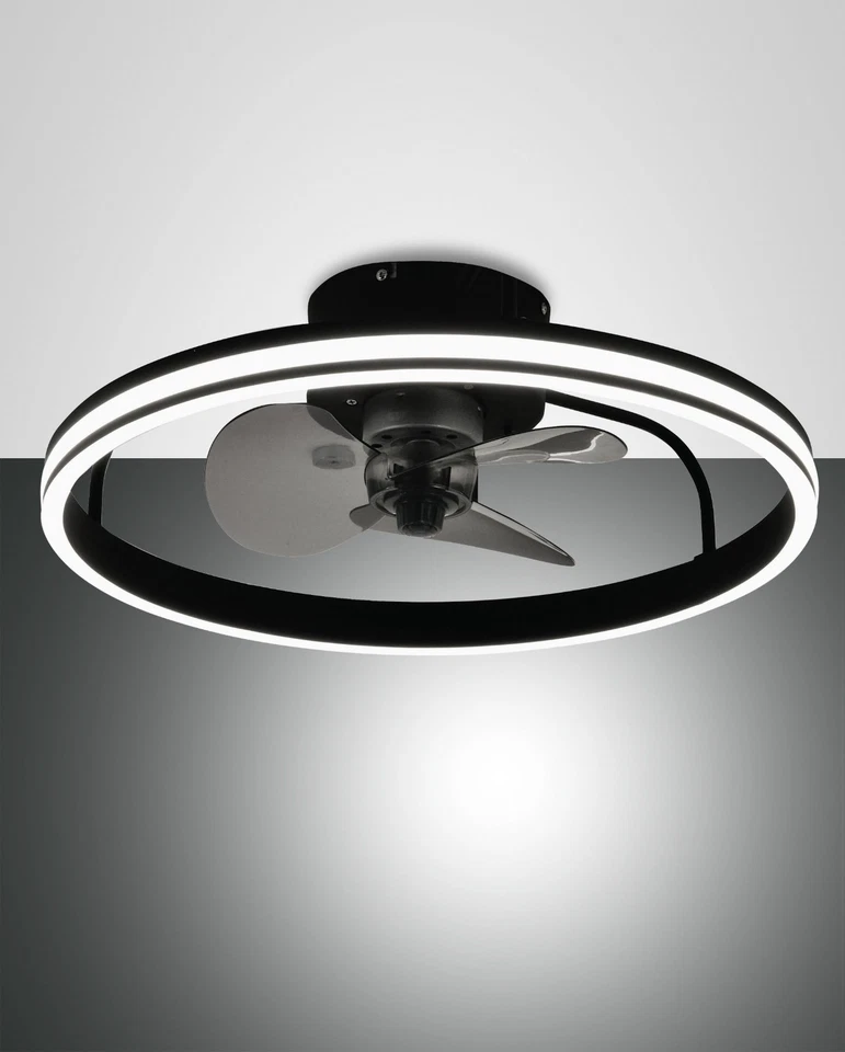 FABAS LUCE LED Deckenleuchte Ventilator Relais 3709-65-101 schwarz CCT dimmbar - Bild 1 von 4