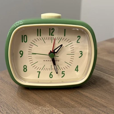 Kikkerland Green Retro Alarm Clock Standard Alarm Clock Tested Works EUC - Image 1 of 4