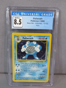 POLIWRATH #13/102 Pokemon 1999 Base Set Ilimitado Holo Calificado CGC 8.5 Casi Nuevo/Como Nuevo+ - Imagen 1 de 4