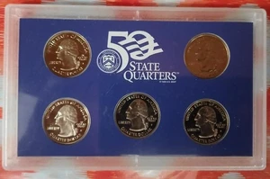 2001 QUARTER Proof SILVER Statehood Set 5 Coins No Box 25 Cents Made In America - Picture 1 of 2