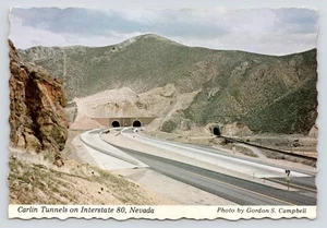Carlin Car and Train Tunnels HWY 80 Reno Nevada West Entrance c1979 Postcard - Picture 1 of 2
