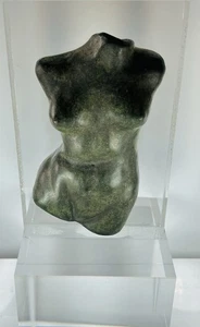 Weiblicher Torso Skulptur Vintage Bronze Finish Mid Century Modern 70er Patina - Bild 1 von 11