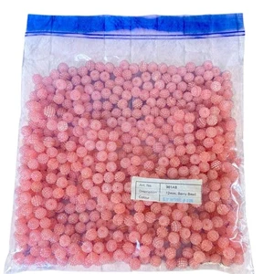 Darcie Neu ohne Etikett Rosa Beere Perlen 12 mm Strukturiert Kunststoff Perlen Schmuckherstellung Projekte - Bild 1 von 4