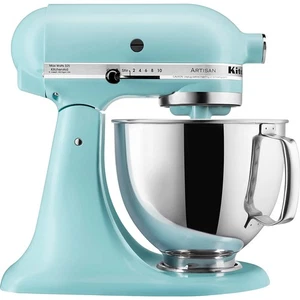 KitchenAid Artisan Series Mezclador de pie con cabezal inclinable de 5 cuartos en agua mineral azul - - Imagen 1 de 7