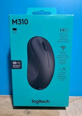 Logitech M310 Wireless Bluetooth Large-sized Mouse Black - Image 1 of 4