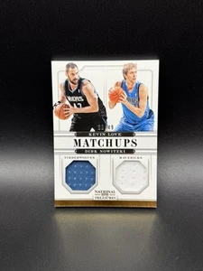 2012-13 National Treasures Basketball Kevin Love Dirk Nowitzki Matchups /49 #2 - Picture 1 of 2