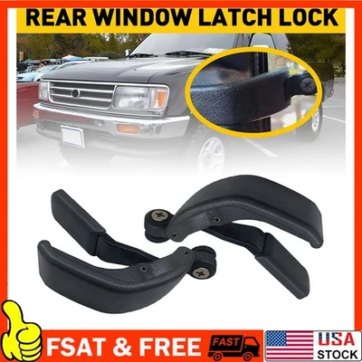 2 peças trava de trava de janela traseira quarto para Toyota Tacoma T100 Hilux 1989-2000 1990 - Imagem 1 de 4