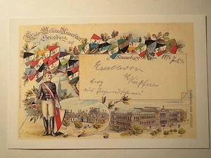 Straßburg - Farbschild Zirkel - Burschenschaft Corps .. / Repro Karte Studentika - Picture 1 of 1