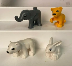 Lego Duplo Animal Lote Oso Polar León Conejo Elefante (4 Piezas) - Imagen 1 de 1