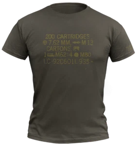 720gear T-Shirt Warrior NATO 7,62 Ammo Army Oliv Olive Green Moral - Bild 1 von 4