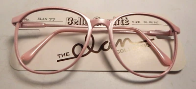 Vintage ELAN 77 Pink 55/18 P3 Carbon Eyeglass Frame New Old Stock  #394 - Image 1 of 4