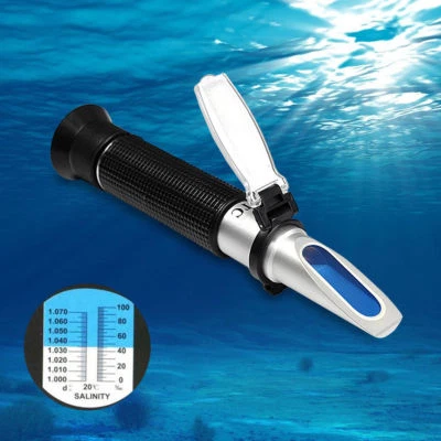 Salinity Refractometer Meter Water Reader Marine 0~10% Salt Aquarium Test Tester