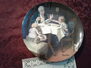 NORMAN ROCKWELL SAMMELTELLER 9. in Serie "The Gourmet" 8593C - Bild 1 von 5
