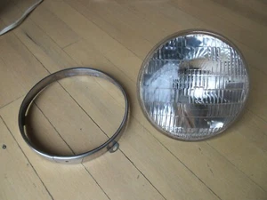 Vintage 1960s 1970s General Electric 7" 6V Headlight Lamp Rare Wide Flute Works - Picture 1 of 9