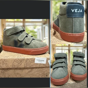VEJA Kids ESPLAR MID SUEDE MUD NAUTICO RUST SOLE high top sneaker EU 30 US 12.5 - Picture 1 of 13
