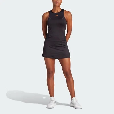 ADIDAS Black 2 Piece Premium Aeroready TENNIS DRESS w SHORTS Womens Size 2XL NEW - Image 1 of 4