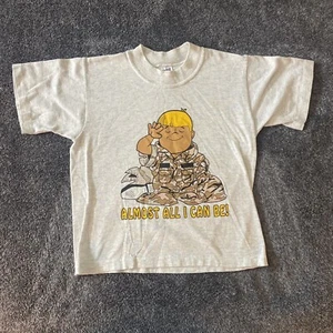 VTG 80s 90s Army Kid Brat T-shirt Almost All I Can Be! Single Stitch Sz Youth S - Picture 1 of 3