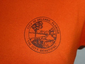 T-shirt vintage anni 80 The City bellissima Orlando Florida strade e drenaggio S 36" - Foto 1 di 8