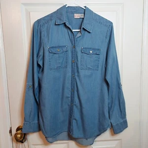 Canyon River Blues Denim Button Up Shacket Shirt Jacket Outdoor Western Size S - Picture 1 of 11