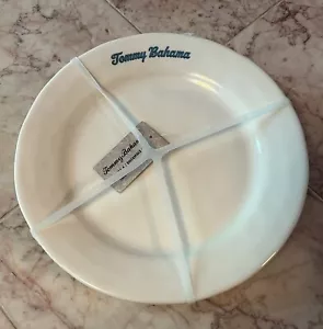 NEW Set of 4 Tommy Bahama Logo Off-White Melamine Dinner Plate - Picture 1 of 3