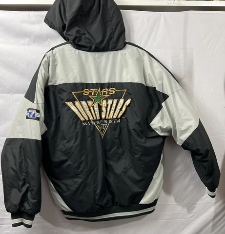 Vintage Minnesota North Stars Logo 7 Parka Hockey Jacket, Size Large Cover