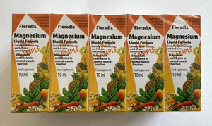 Floradix Magnesium Liquid Formula Nahrungsergänzungsmittel, Reisegröße, 10ml x 5 - Bild 1 von 1