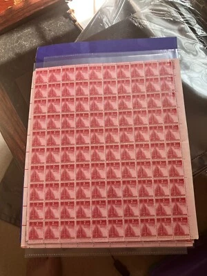 US #907, 2 cent Allied Nations, Mint NH Sheet of 100 see notes; - Image 1 of 2