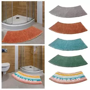 Curved Shower Mat Bath Rug Bathroom Carpet Environment Friendly Water Absorbent - Picture 1 of 30