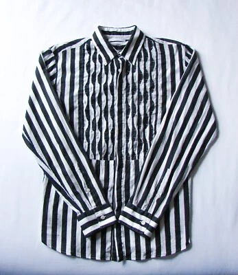 Men's Vintage Alexander McQueen Bold Black & White Stripe Long Sleeve Shirt - Image 1 of 4