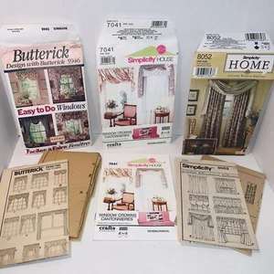 Lot of 3 Simplicity House 7041 8052 Window Pattern 32 pg Booklet Butterick 5946 - Picture 1 of 12