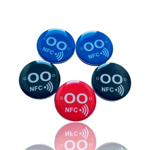 1Set mit 5 Stk. Magnet NXP-NTag213 on metal Sticker zum Anbringen auf Metall - Bild 1 von 7