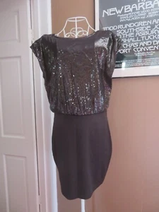 Vero Moda Black Sequin front Sleeveless Dress size L fit 12/14? see listing - Picture 1 of 8