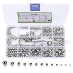 600 Pcs Precision Ball Bearings, Stainless Steel Bearings Balls Set, 13 Sizes.. - Picture 1 of 7
