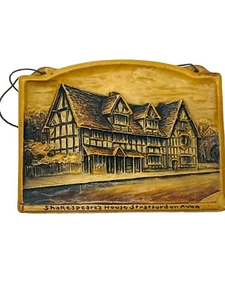 1916 Osborne Ivorex Wandrelief Shakespeares Haus Stratford Avon geschnitztes Relief - Bild 1 von 9