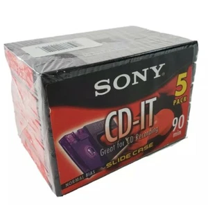 Sony CD IT 90 Minuten Normal Bias 5er Pack Slide Case Kassette Neu Versiegelt - Bild 1 von 9
